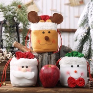 №№Christmas gift bag Christmas decorations Linen Drawstring Drawstring bag Apple bag Candy bag