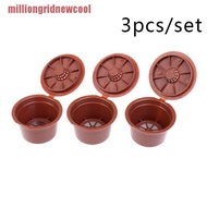 MRW 3PCS Reusable Coffee capsules for Caffitaly refillable coffee pods coffee filter