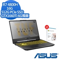 (M365組合)ASUS FA506IU 15.6吋電競筆電 Ryzen 7 4800H/GTX1660Ti 6G獨顯/16G/512G PCIe SSD/144Hz/TUF Gaming/幻影灰