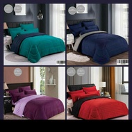 "PROYU" 7-In-1 Hotel Style Double Tone High Quality Fitted Bedsheet With Comforter (Queen/King)
