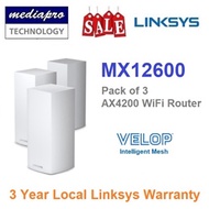 LINKSYS MX12600 Velop AX Intelligent Mesh Whole Home WiFi 6 System ( 3 Pack of MX4200 ) SG 3yr Warra