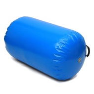 100x85CM Inflatable Gymnastics Mat Air Rolls Balance Training Roller Beam Gym - blue