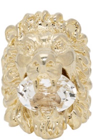 GUCCI金色狮头戒指