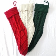 [Idea]Christmas Stockings Hanging Ornaments Knitted Candy Bags Christmas Gift Bags