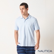 Nautica經典純棉短袖POLO衫-淺藍
