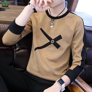 Wintin Fashion Printing T Shirt for Men Korean Style Simple Mens+casual Tshirt Tops Men's Long Sleeved T-Shirts 2019 New Baju Lelaki Tshirt Baju T Shirt Lelaki