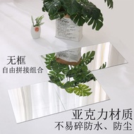 Soft Mirror Wallpaper Self-Adhesive Dressing Whole Body Paste Mirror Acrylic Home Dance Cabinet Door Back Glass Wall Sticker Bz1v