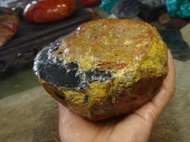 天然原礦原石 水洗孤粒 深葡萄紫玉髓 帶橘色原礦皮 ~~ 原汁原味 原礦擺件 改善居家 風水磁場 ~~K