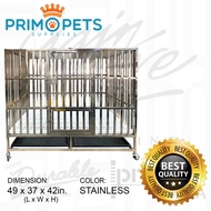 FOLDABLE STAINLESS DOG CAGE LARGE Pet Crib Holding Pen Cat Puppies Cubs Play PRIMOPETS