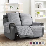 1/2/3 Seater Recliner Sofa Cover Anti Slip Patchwork Sofa Protector Cover Recliner Chair Cover Couch Slipcover Dust Cover for Furniture