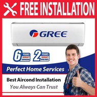 Gree New 1HP / 1.5HP / 2HP Cold Plasma (GWC09QB) 1.0HP Golden Fin Air Conditioner FOC Professional Aircond Installation in Covered Area