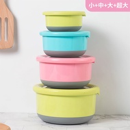 304不鏽鋼附蓋保鮮隔熱碗-家庭號四入組(220ml、420ml、730ml、1.2L)