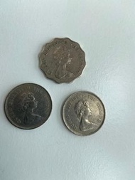 １套1975年香港硬幣２元,1978&amp;1979年香港硬幣1元(英女皇頭版)