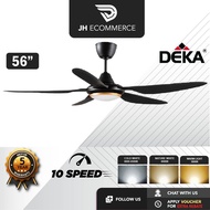 DEKA 56INCH DC MOTOR DC2 311 / DC2 313 WITH LED LIGHT 5SPEEDS FORWARD + 5SPEEDS REVERSE CEILING FAN WITH REMOTE CONTOROL