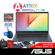 【Same Day Delivery】2021 model ASUS Vivobook 14 M413UA-EB222T 1.4kg thin and light | 14inch FHD | AMD Ryzen 5 5500U | 8GB RAM | 1Y ASUS Warranty