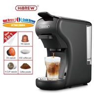 HiBREW 5 in 1 Muitiple Capsule Coffee Machine | 19 Bar Hot/Cold Espresso Coffee Maker | Compatible Nespresso &amp; Dolce Gusto Capsule &amp; Ground Coffee Powder &amp; ESE pod &amp; K-cup capsule