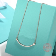 Original S925 Silver Classic Sweet Smile Pendant Necklace Gold Rose Gold White Gold Fashion. Koreanjapanese Popular Necklace