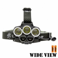 【WIDE VIEW】5LED超爆亮T6頭燈組(附電池+充電器NZL-5LED-2BP)