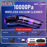 ♂▤✴  White Dolphin Cordless Handheld Vacuum Cleaner for Office Car Pet Hair 10000Pa Suction Household USB Chargable Vacuum Cleaner