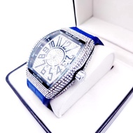{with Box} Franck Muller AAA Quality Men's Watch Replica 3bar Waterproof Fashion Square Quartz Watches for Men