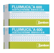 Zambon Fluimucil A 600 Acetylcysteine 10 tablets x 2 Boxes