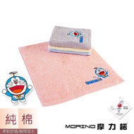 MORINO摩力諾 哆啦A夢Doraemon小叮噹 MIT純棉刺繡方巾/手帕