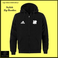 Zipper Hoodie Adidas Undefeated Crossover Japan Jacket Classic Vintage Sportswear Streetwear Sulam -Embroidery