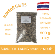 สารกาแฟดิบฮันนี่ สวนยาหลวง บ้านสันเจริญ จ.น่าน เกรดเอ Suan Ya Laung Nan Greenbean Honey Process Grade A 500g. 1kg.
