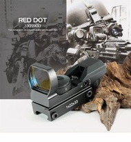 [Shopping Mart] ความแม่นยำสูง สายตาจุดสีแดง สายตา Hot 20mm Rail Riflescope ปืนอัดลมเหล็ก ปืนbbกัน ปืนยิงปลา ปืนแบลงค์กัน บีบีกัน Hunting Optics Holographic Red Dot Sight Reflex 4 Reticle Tactical Scope Collimator Sight