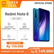 Redmi Note 8 (4GB+64GB) 48MP Quad Kamera Snapdragon 665 Layar FHD 6.3 Baterai 4000mAh Garansi Resmi
