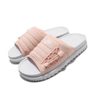 【NIKE 耐吉】涼拖鞋 Asuna Slide 套腳 女鞋 輕便 舒適 夏日 簡約 穿搭 白 粉(CI8799-100)