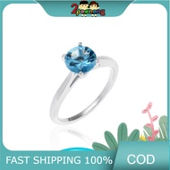 SPN แหวน แหวนแฟชั่น แหวนผู้ชาย Jewelry Buffet แหวน แหวนเงิน แหวนเงินแท้925  แหวนประจำวันคนเกิดวันศุกร์ (Blue Topaz) แหวนผู้หญิง แหวนทองครึ่งสลึงราคา แหวนคู่
