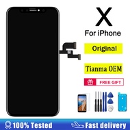 จอ OLED ของแท้สำหรับ Iphone X หน้าจอ LCD 3D Touch ชิ้นส่วนทดแทนสำหรับ XR XS 11 Pro Max Tianma หน้าจอแสดงผล