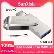 SanDisk SDDDC4 USB 3.1 Flash Drive 64GB Type C 512GB Pendrive 256GB 128GB 32GB Phone Metal Type C OTG Flash Drive 1TB Pen drive