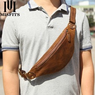 Four Seasons Men's Belt Bag Men's Long Zipper Wallet Men's Wallet Genuine Leather Retro Men's Zipper Wallet