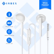 【Dikirim dari indonesia】INBEX Earphone In-Ear Handsfree With Mic 1.2M Earbud Headphone Dinamis Suara Jernih Nyaman-Ergonomis for OPPO VIVO