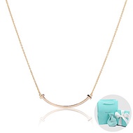 Tiffany&Co. T系列 微笑Smile 經典玫瑰金色項鍊
