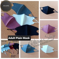 (SG READY STOCK) Adult Plain Mask Cotton Face Mask Business Style Soft Cotton Reusable Face Mask Protective Mask