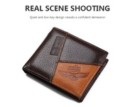 ▦△ Genuine Leather Men Wallets Coin Pocket Zipper Real Men 39;s Leather Wallet with Coin