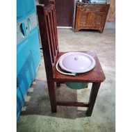 wooden chair toilet arinola