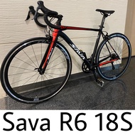 Pm ask SAVA R6 R3000 Road bike 700c Racing road bike Light weight Racing Bicycle with Carbon fork with SHIMANO SORA 18 Speeds