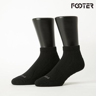 【Footer】輕壓力氣墊機能除臭襪(T95-黑)
