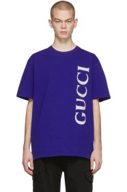 GUCCI蓝色大廓形 T 恤