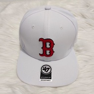 Y-073 Topi Snapback Boston 47 White Logo Red