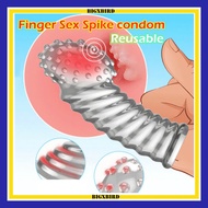 Reusable Finger Condom With Dotted Crystal Special Soft Silicone Ball Finger Condom
