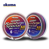【獵漁人】OKUMA-魔徑 彩虹 X8 PE編織線  150M / 300M
