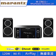 Marantz馬蘭士 M-CR611擴大機+Wharfedale Diamond 220喇叭/黑