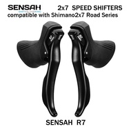 【High Quality】 SENSAH Road Bike Shifters 2X7 Speed Lever Brake   Compatible for TOURNEY st-a070 STI