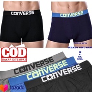 COD 3 Pcs CD Boxer Pria - Celana Dalam Pria - Boxer- Kolor Laki laki Remaja Sampai Dewasa Warna Polos Premium Termurah Bahan Spandex Katun dan Spandex Bebby Terry - Boxer Dewasa Multiwarna