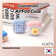 【Customised Mini Flower Check AirPods Case】 AirPod/AirPod Pro/AirPod 3